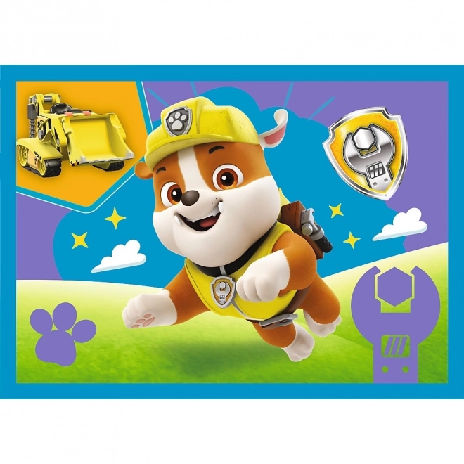 Puzzle 4-in-1 Rennende Hunde Paw Patrol