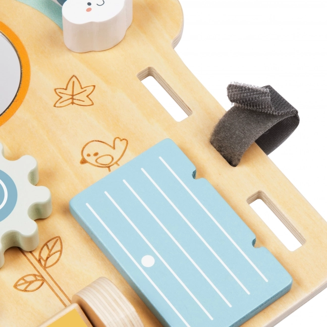 Tooky Toy Große Holz-Manipulationstafel Haus - Aktivitätszentrum