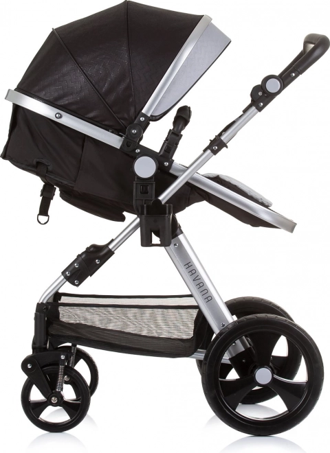 CHIPOLINO Kombinierter Kinderwagen HAVANA 2in1 Obsidian – Silber