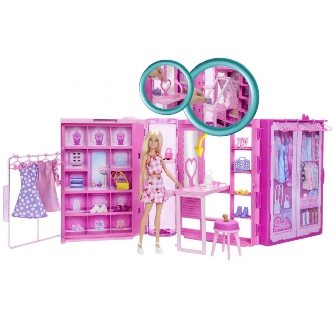 Barbie Traumgarderobe in Pastellfarben mit Puppe
