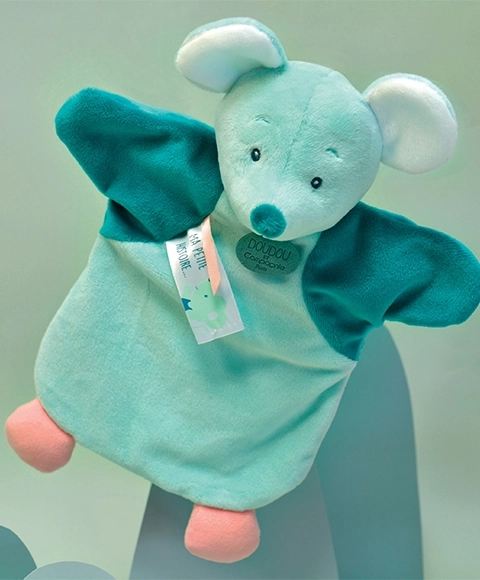 Doudou Kuschel-Handpuppe Maus 25 cm