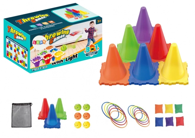 Drei-in-Eins-Zielwurf-Spielset