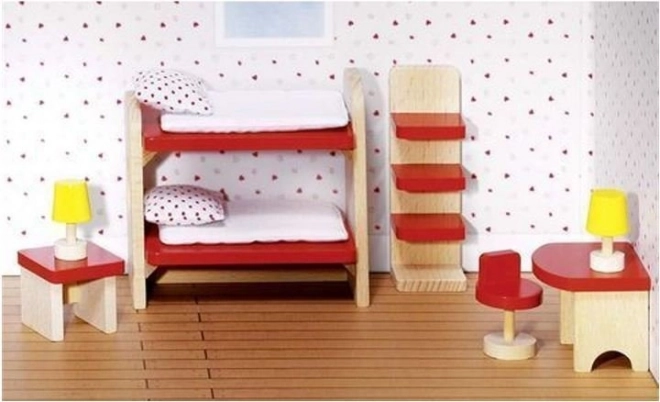 Goki Puppenhausmöbel: Kinderzimmer Basic