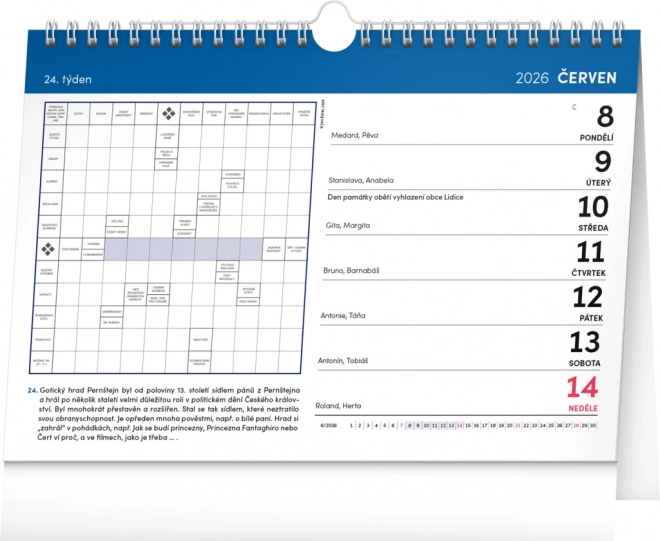 Tischkalender mit Kreuzworträtseln 2026