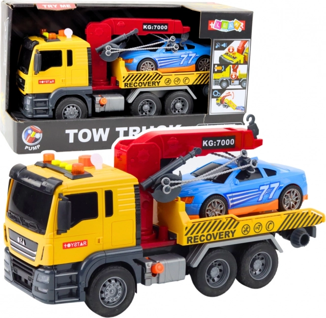 Interaktiver Abschleppwagen mit Kran und Sportwagen