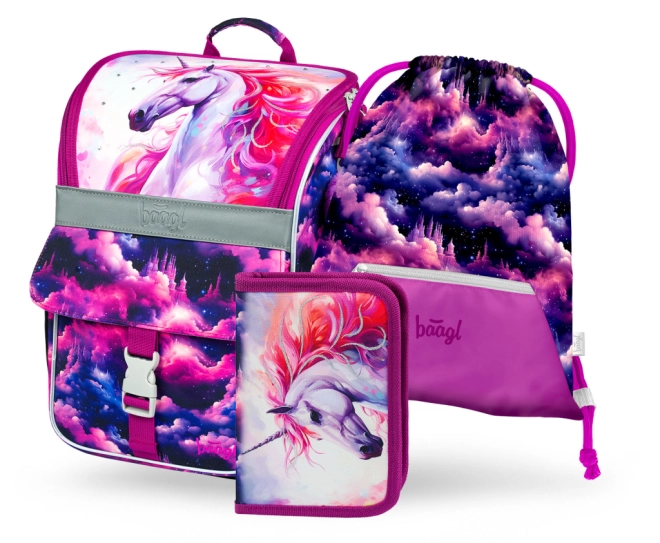 Komplettset im abgestimmten Einhorn-Design