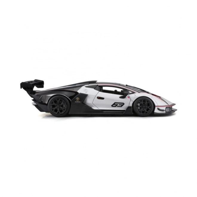 Lamborghini Essenza SCV12 Rennauto Modell Weiß von Bburago im Maßstab 1:24