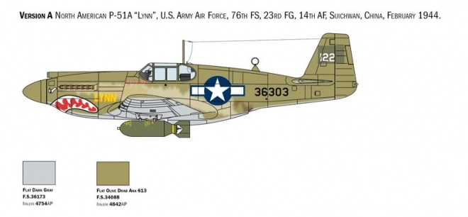 Plastikmodell P-51A Mustang 1:72