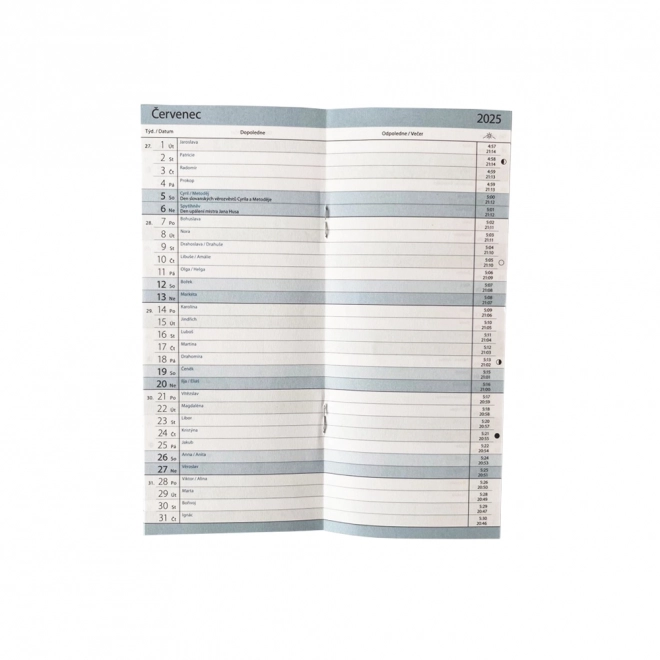 Monatlicher PVC Kalender 2025 Schwarz