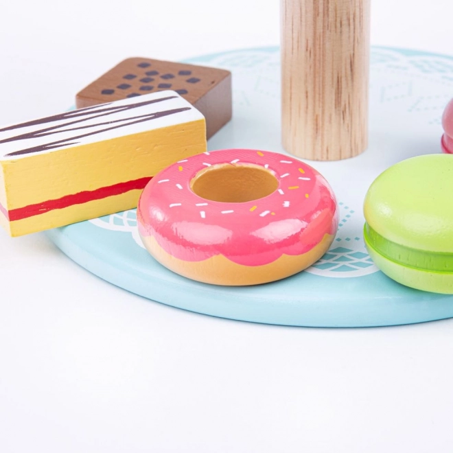 Bigjigs Toys Kuchenständer mit Leckereien