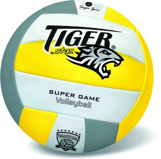 Fluo Tiger Volleyball Leder Gelb Größe 5