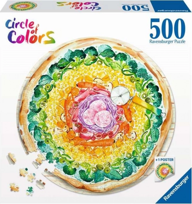 Farbenpaletten Puzzle - Pizza