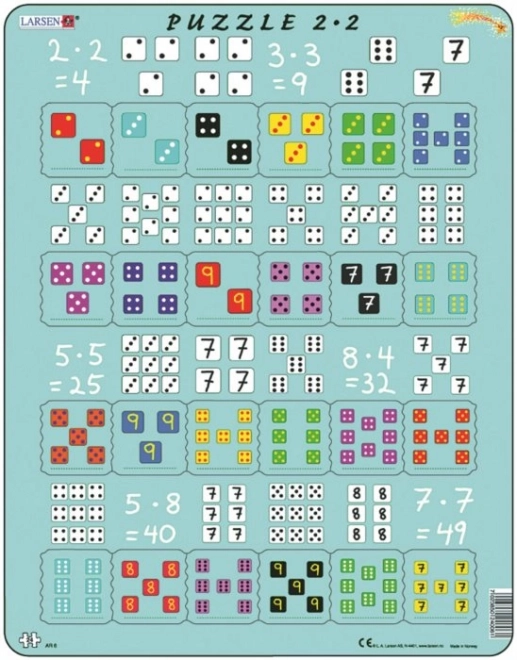 Larsen Lernpuzzle Multiplikation mit Würfeln