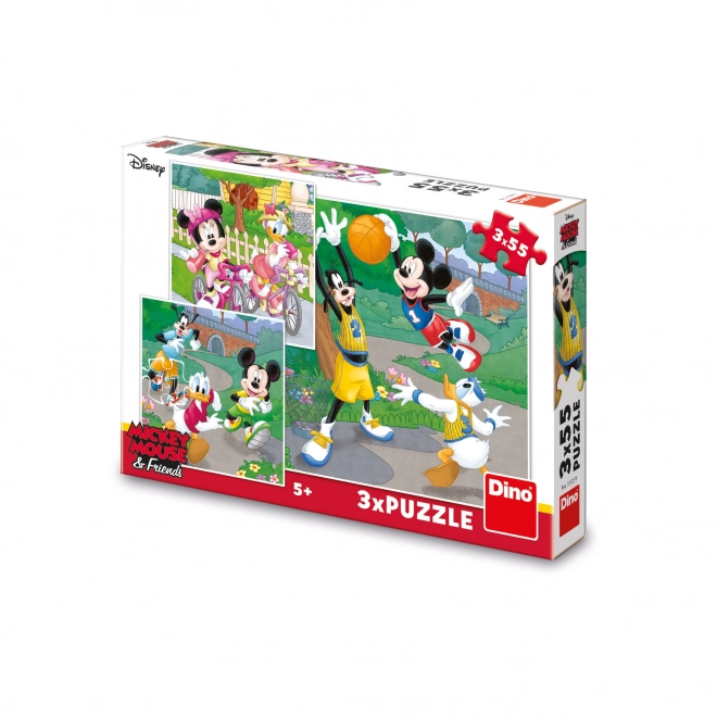 DINO Puzzle Mickey Mouse und Freunde 3er Set