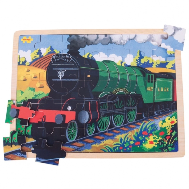 Holzpuzzle historischer Zug Flying Scotsman 35 Teile