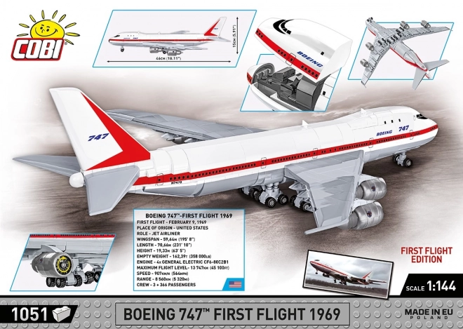 COBI Boeing 747 Erste Flug 1969 Bausatz