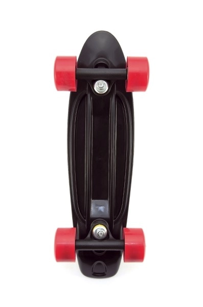 Pennyboard Skateboard für Anfänger – Schwarz, rote Räder