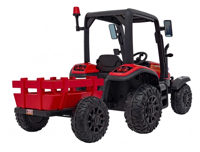 Traktor mit Anhänger rot