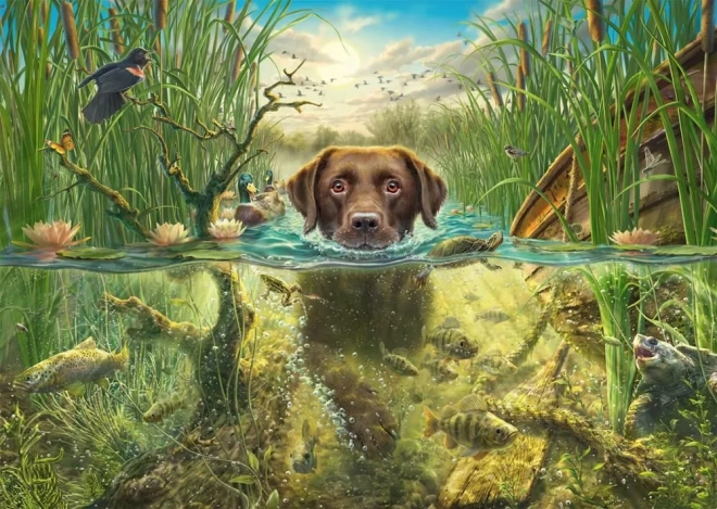 Schmidt Puzzle Schokoladenlabrador 1000 Teile