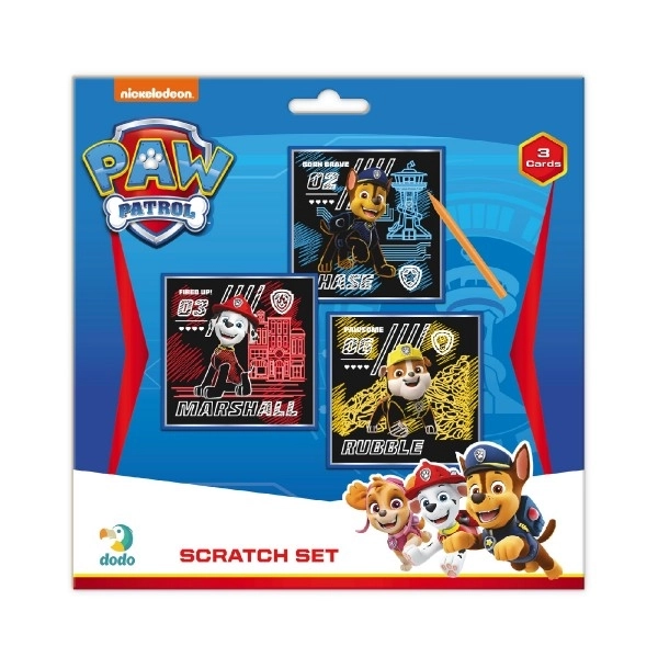 Kratzbild Set Farbiger Paw Patrol