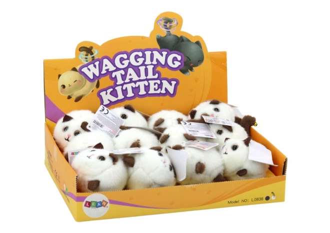 Niedlicher Springender Plüschkatze Weiß