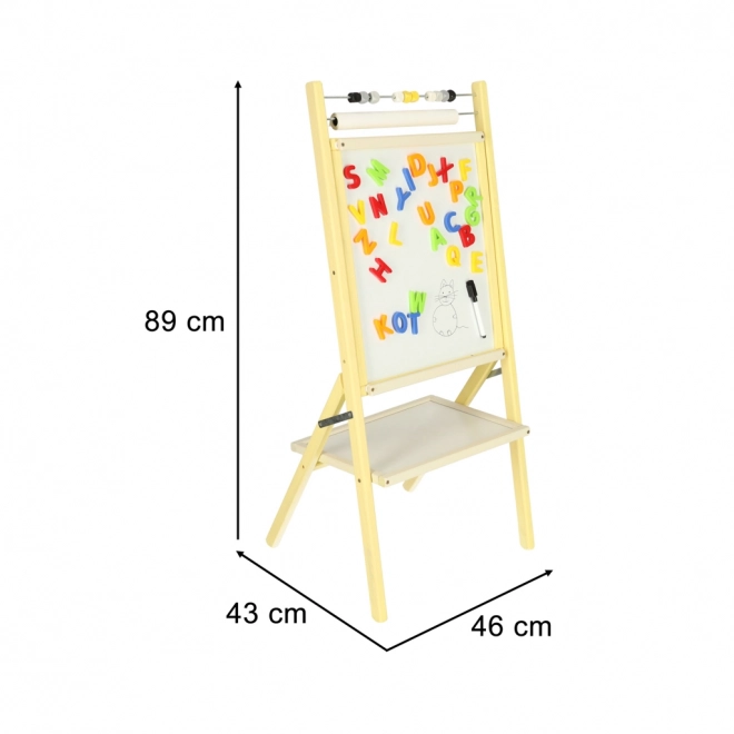 Zweiseitige Kreidetafel mit Abakus und Ablage