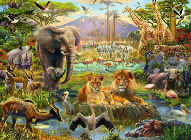 Ravensburger Puzzle Tiere der Savanne XXL 200 Teile