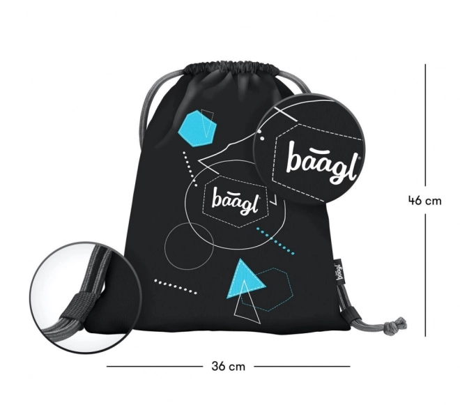 BAAGL Schuhbeutel Grafik Schwarz