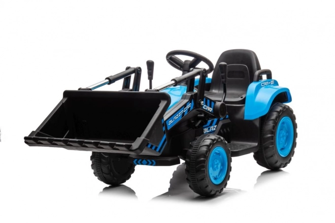 Elektrischer Kindertraktor mit Schaufel blau