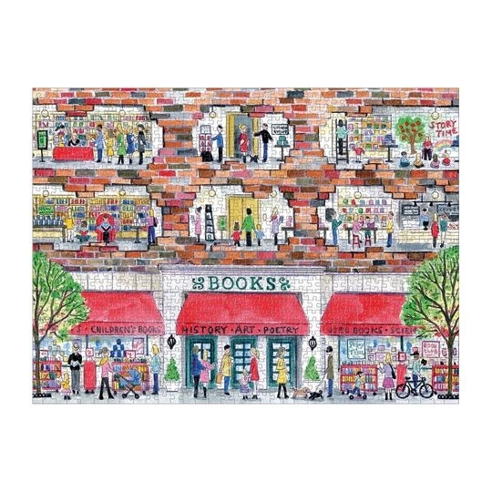 Galison Puzzle Kaffeepause im Buchladen 1000 Teile