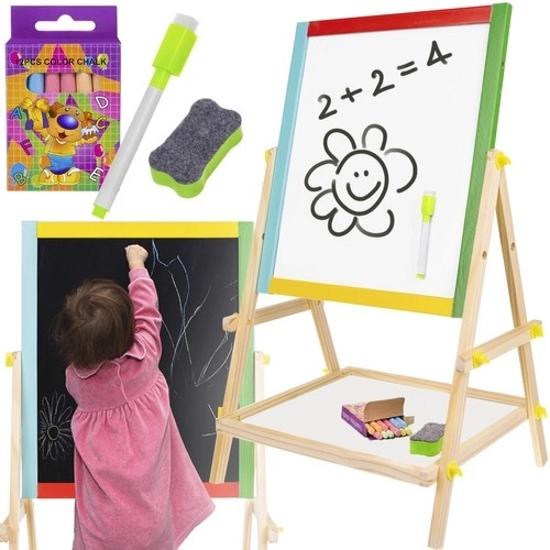 Zweiseitige Holztafel für Kinder