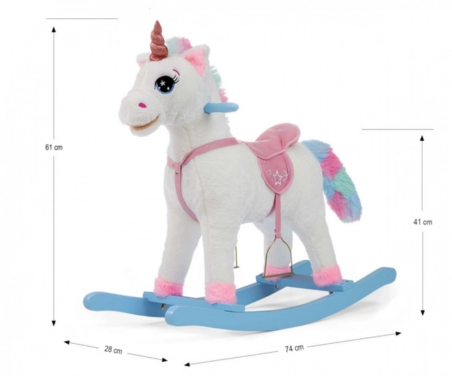 Schaukelpferd Flecken Einhorn