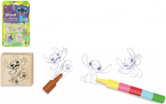 Stempelset Lilo & Stitch mit Wachsmalstift