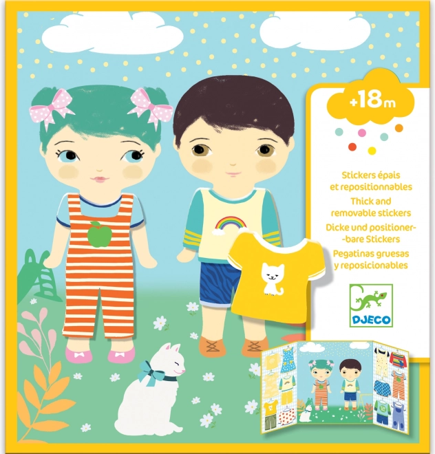 Verschiebbare Aufkleber für Kinder Kleidung von Djeco