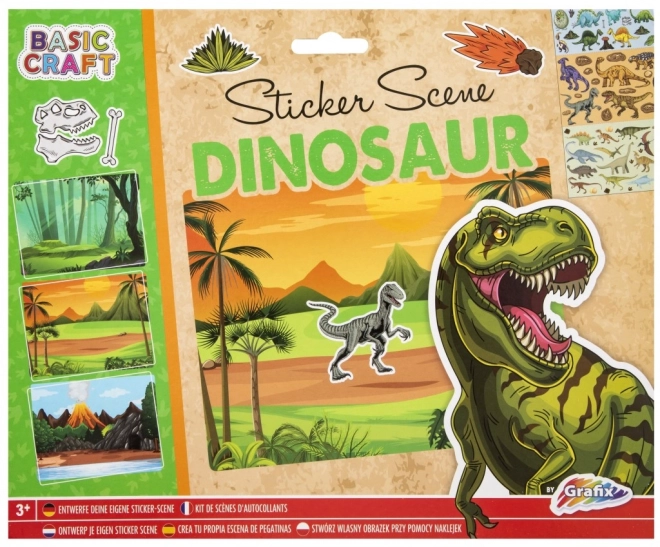 Kreativset mit Dinosaurier-Stickern