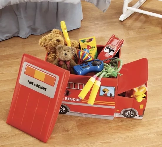 Spielzeugtruhe Feuerwehrwagen