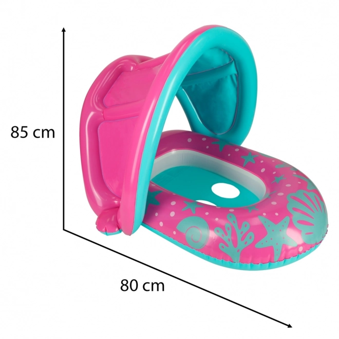 BESTWAY 34091 Kinder aufblasbares Boot mit Sitz und Verdeck rosa 1-2 Jahre 18 kg