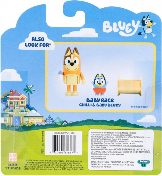 Figuren-Set Bluey 2er Pack Baby Bluey und Chilli