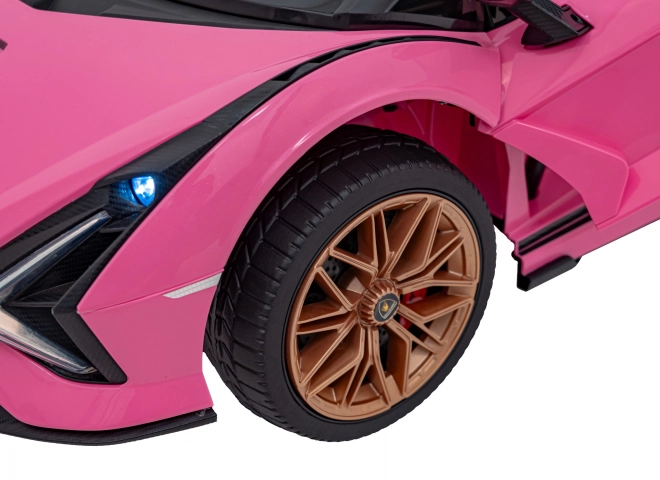Lamborghini SIAN Kinderauto mit Batterie und Fernbedienung – Rosa