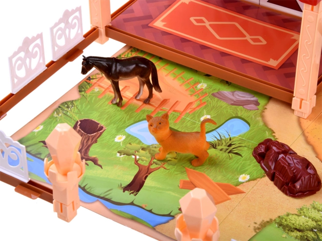 Spielmatte mit Bauernhofmotiv