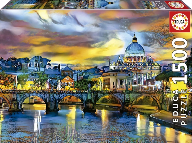 Educa Puzzle Basilika St. Peter und Engelsbrücke 1500 Teile