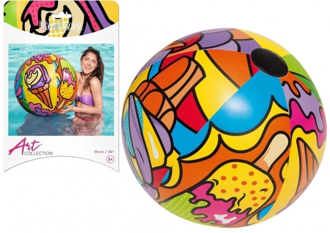 Aufblasbarer bunter Strandball 91 cm von Bestway