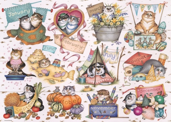 Ravensburger Puzzle Katzenkalender 1000 Teile