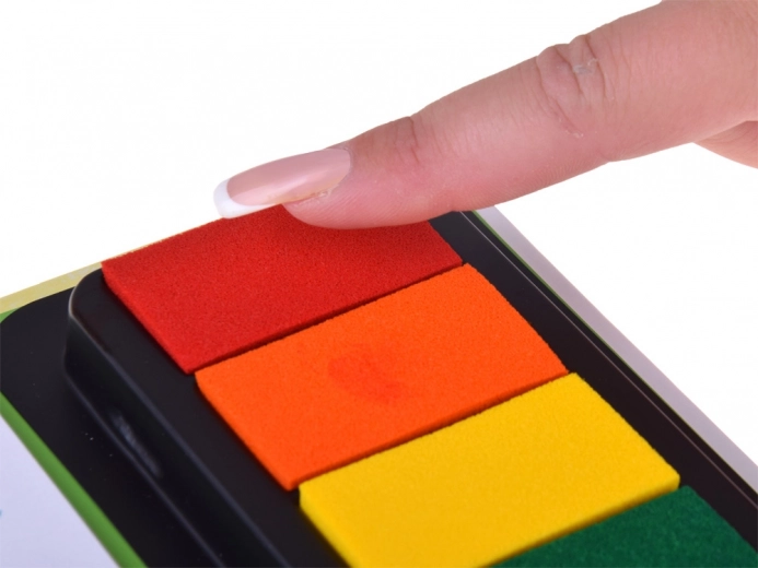 Integrierte 7-Farben-Palette für sofortiges Gestalten