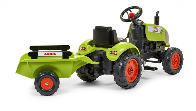 Trettraktor FALK Claas Arion mit Anhänger und Motorhaube