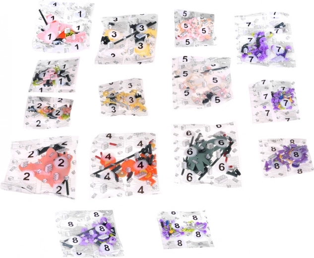 563 Teile für eine realistische Blumenkomposition