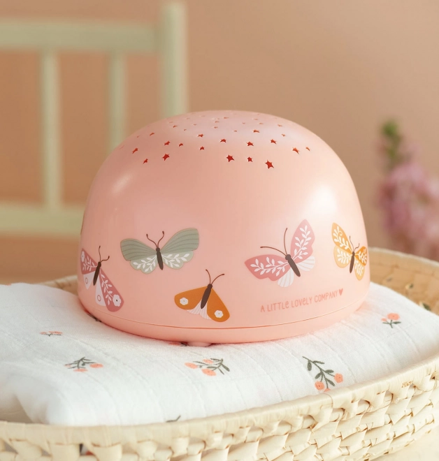 A Little Lovely Company Lampe mit Projektor – Schmetterlinge