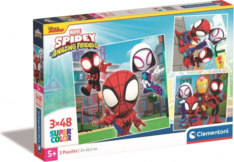 Drei bunte SPIDEY-Motive in einer Packung