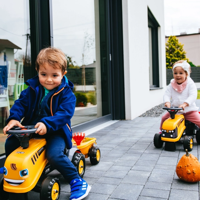 Baby JCB Rutschauto mit Anhänger und Spielzeugset Gelb