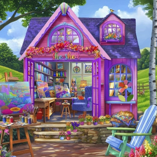 Puzzle Studio in der Hütte 500 Teile
